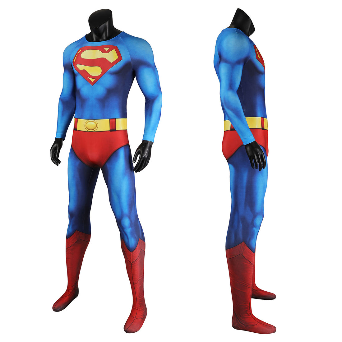 Superman 1978 Moive Christopher Reeve Male Jumpsuit Cosplay Costumes