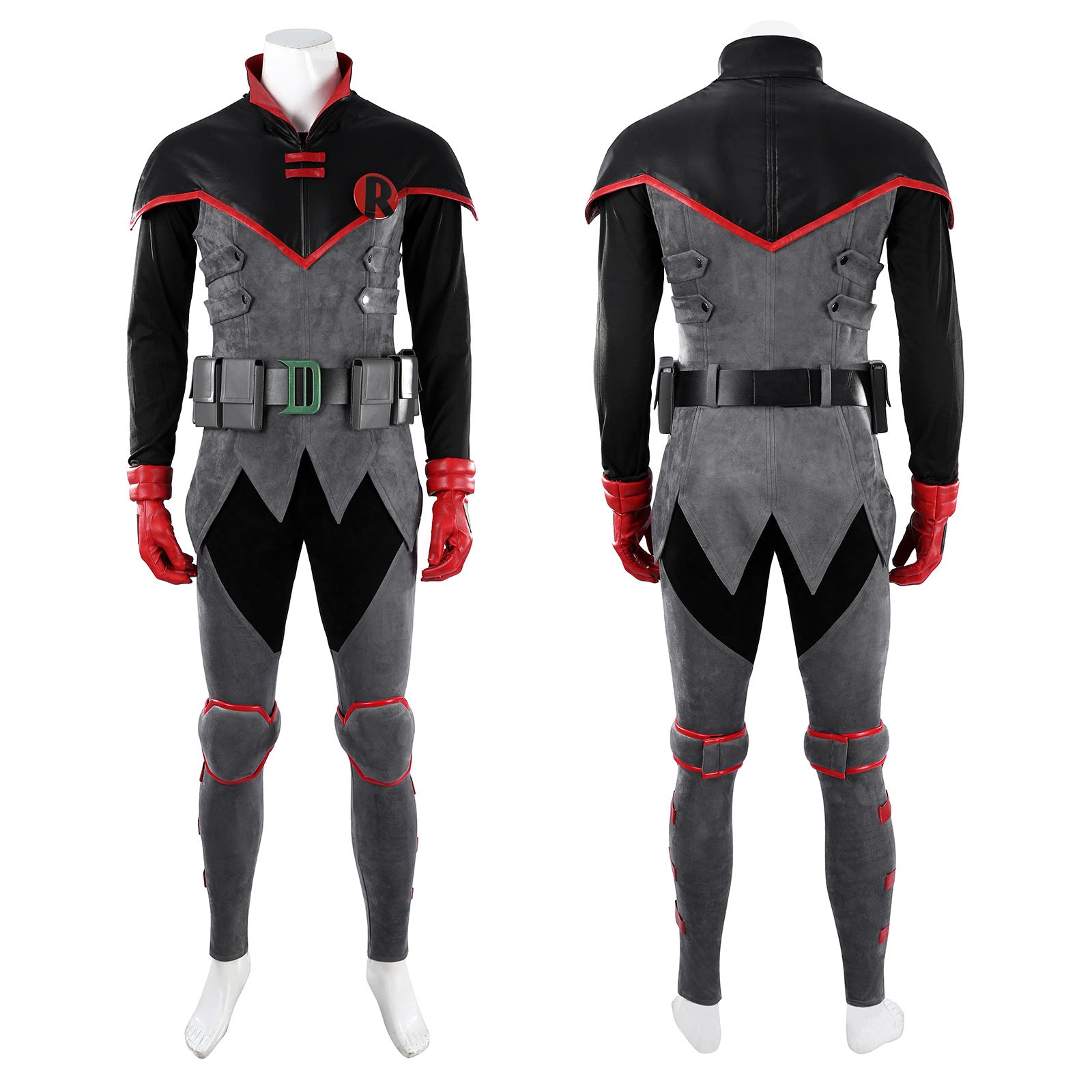 Batman: Son of The Demon Robin Damian Wayne Cosplay Costumes Halloween Suit with Cloak
