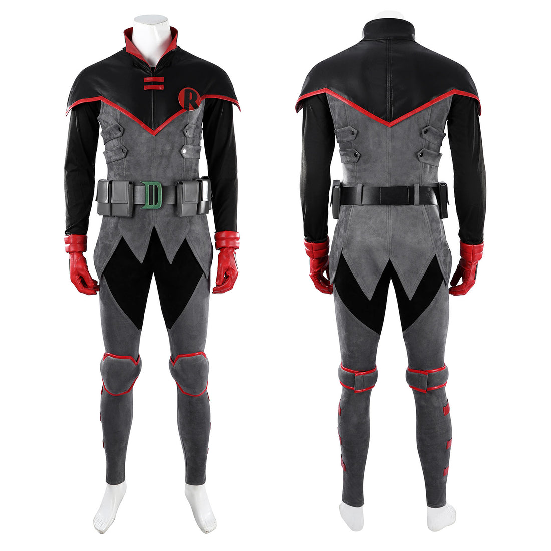 Batman: Son of The Demon Robin Damian Wayne Cosplay Costumes Halloween Suit with Cloak