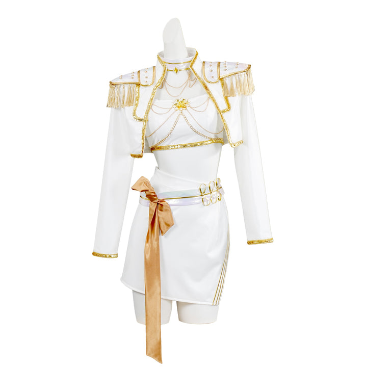 KPop Demon Hunters Rumi Zoey Mira White Leather Adult Kids Cosplay Costumes