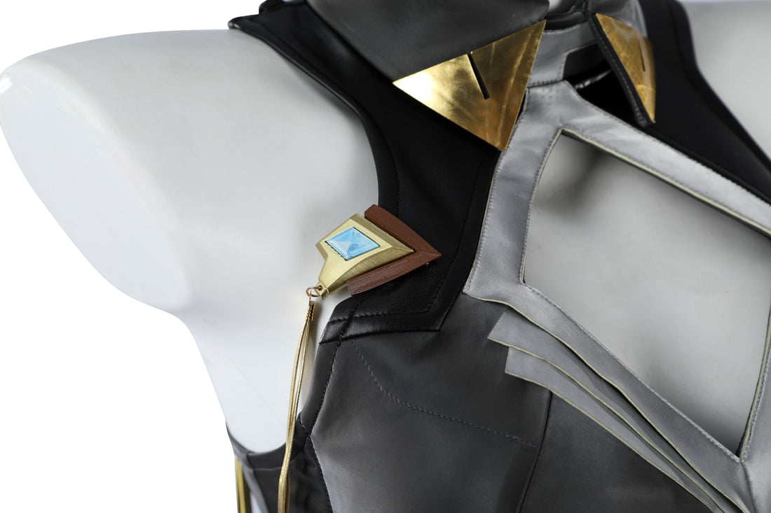 Overwatch Domina Golden Outfit Top Level Fullset Cosplay Costumes