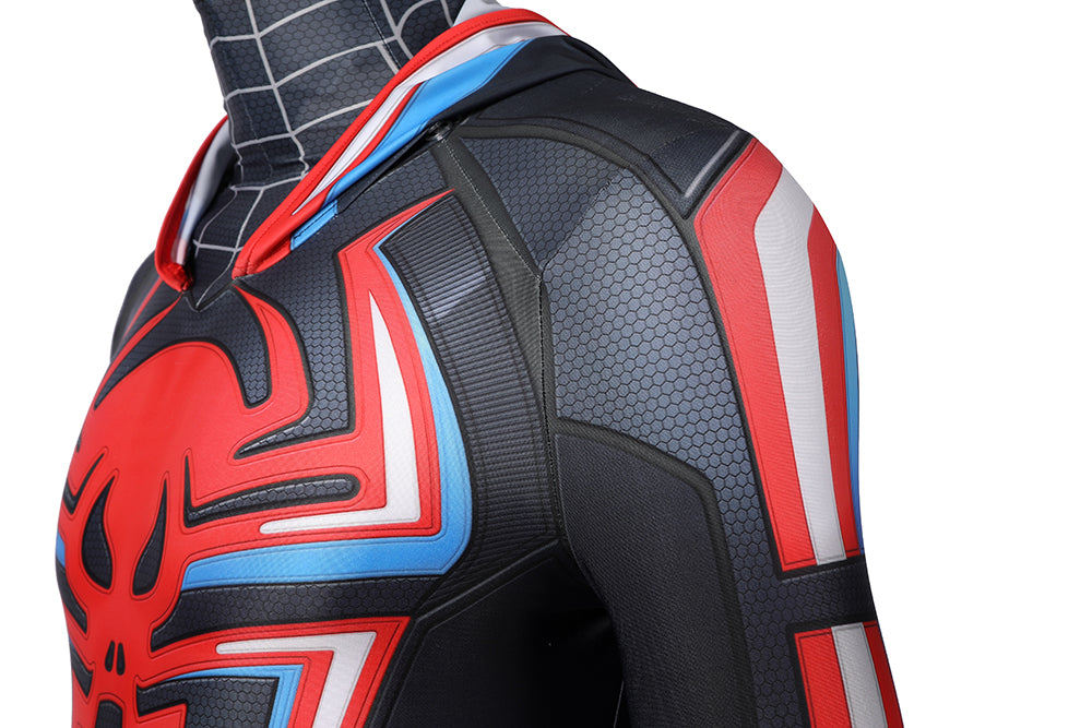 Spider-Man Miles Morales 2099 Suit Male Hoodie Jumpsuit Cosplay Costumes
