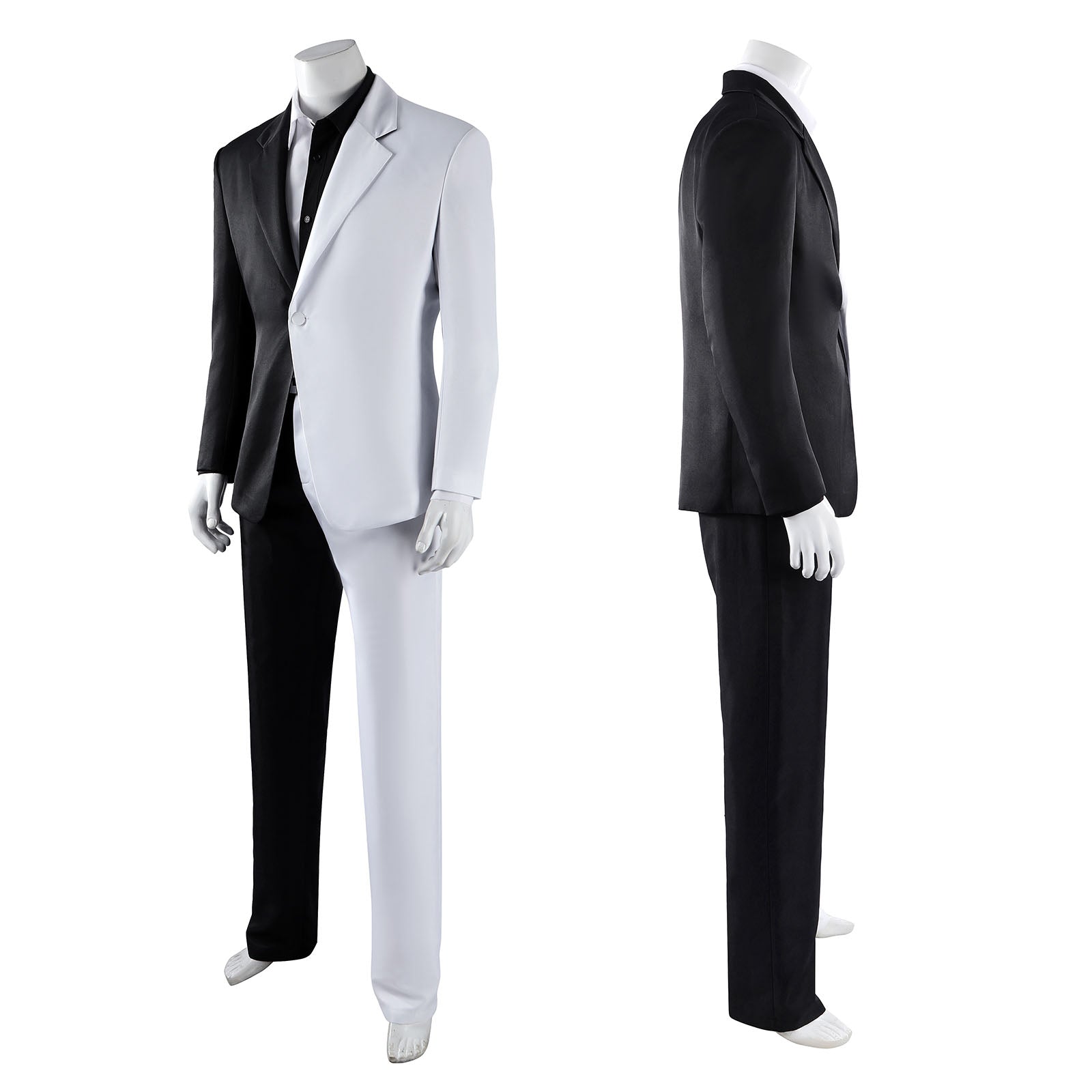 Absolute Two Face Black White Cosplay Costumes Absolute Batman Halloween Themed Party Outfits