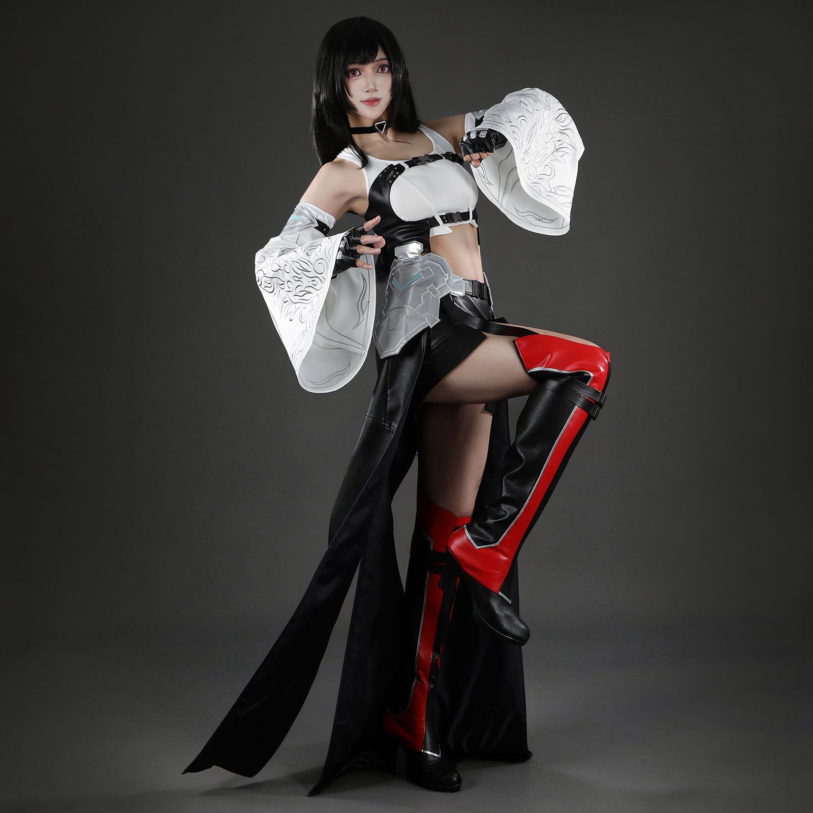 Final Fantasy VII Revelation Tifa Lockhart Black Mage Battle Suit Cosplay Costumes Themed Outfits