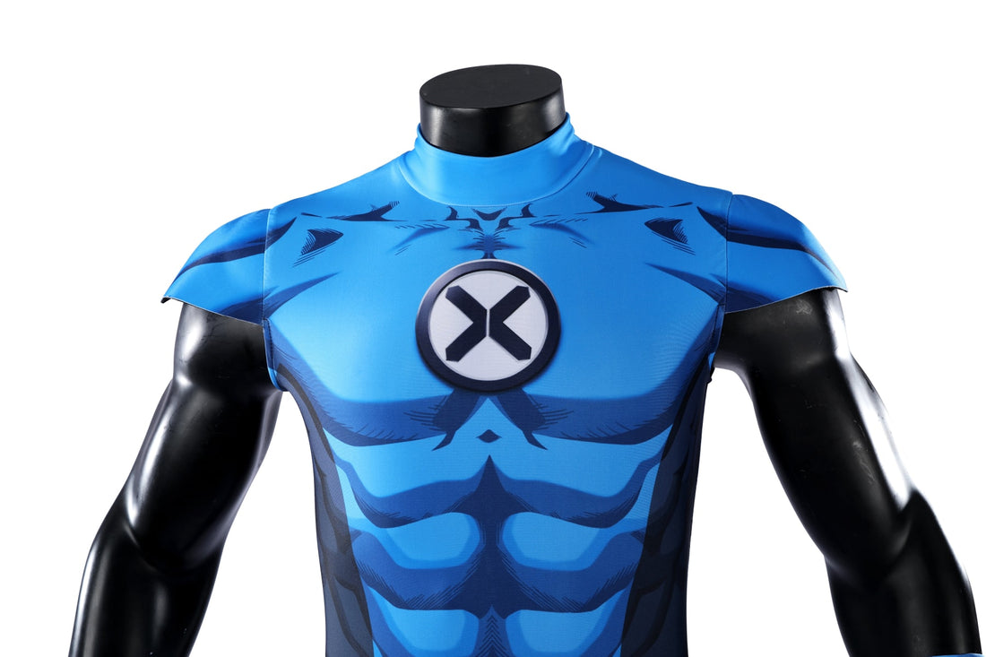 Fantastic Four Wolverine Cosplay Costumes Halloween Blue Jumpsuit for Themed Party Outfit