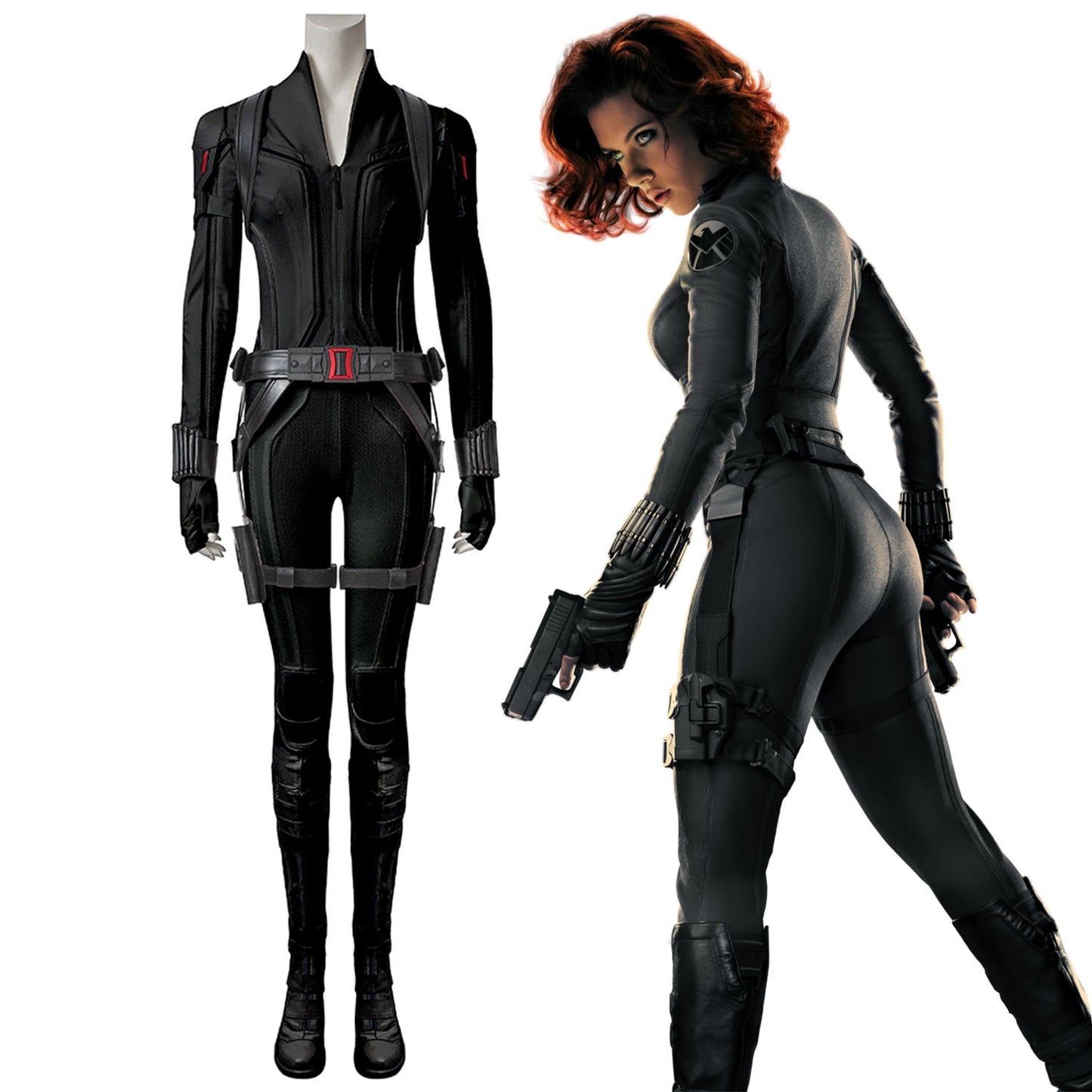 Black Widow Natasha Romanoff Black Suit Female Cosplay Costumes