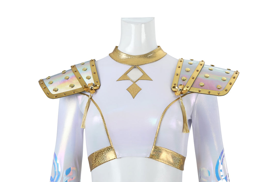 KPop Demon Hunters Zoey White Stage Outfit Cosplay Costumes