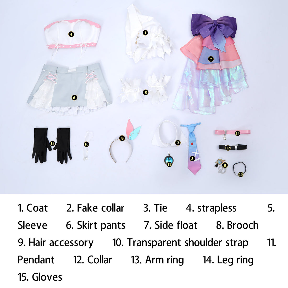 Wuthering Waves Korea Anniversary Denia Top Cosplay Costumes