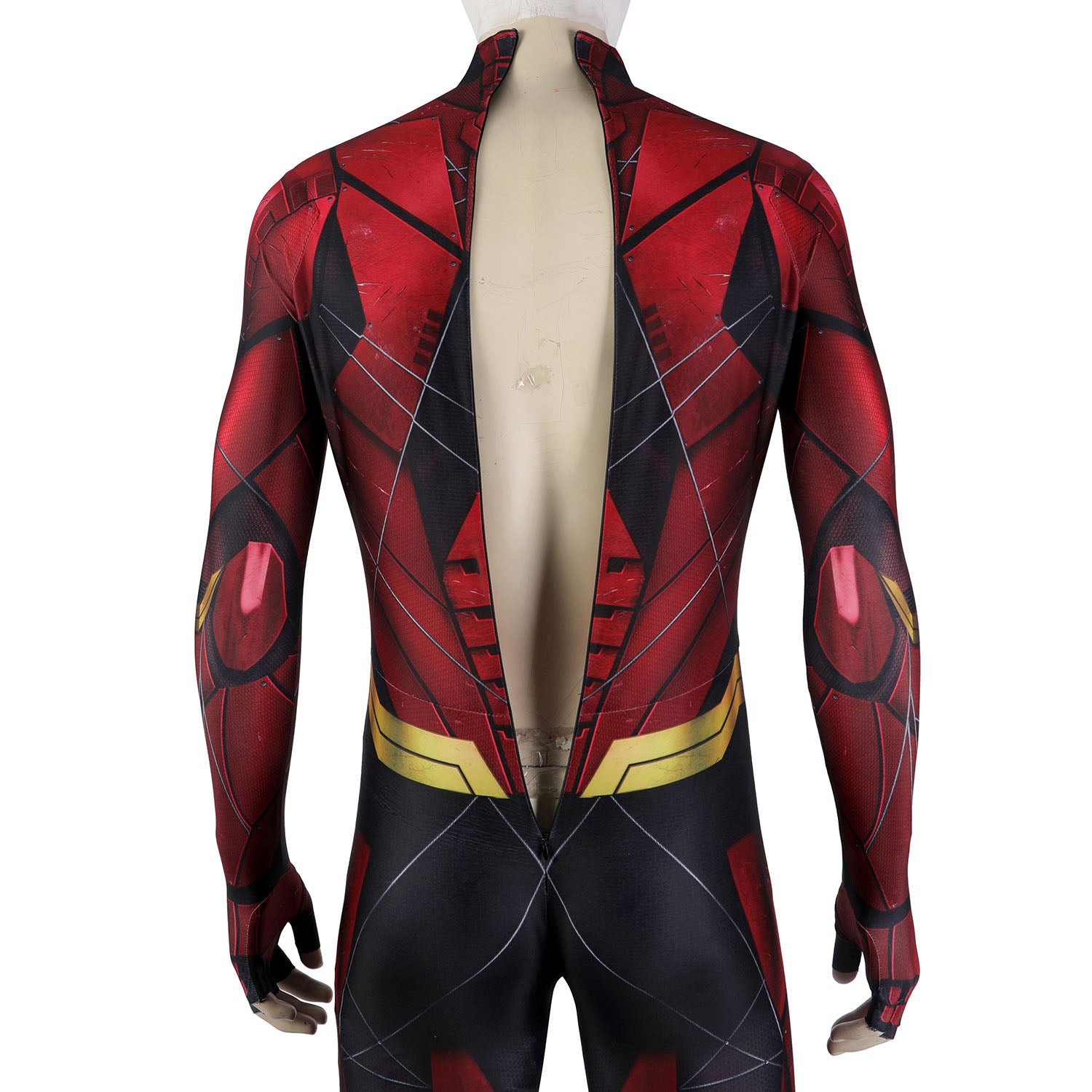 Justice League Barry Allen The Flash Male Jumpsuit with Mask Cosplay Costumes