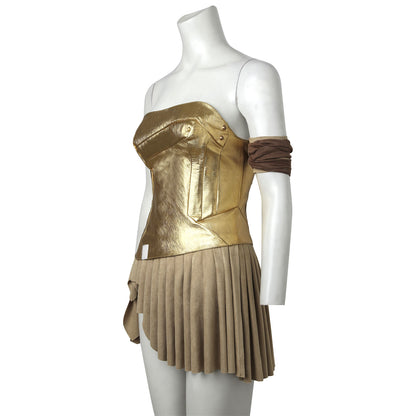 Wonder Woman Diana Prince Golden Suit Female Cosplay Costumes