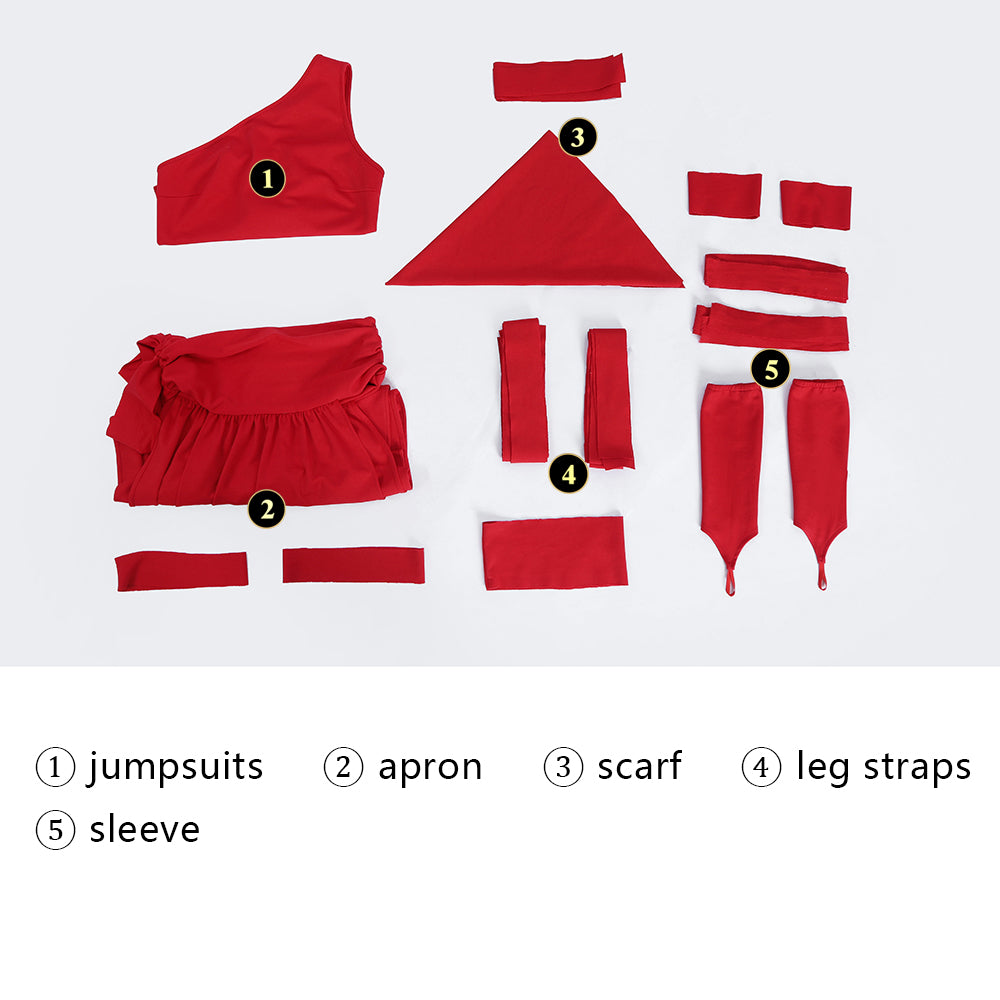 Daredevil Elektra Comic Edition Red Suits Cosplay Costumes Women Themed Party Outfits