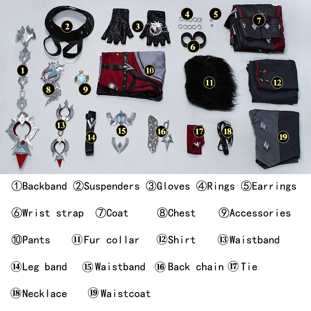 Game Genshin Impact Wriothesley Top Level Cosplay Costumes