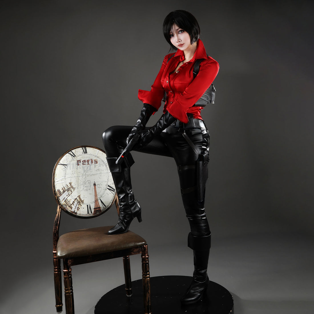Resident Evil 6 Ada Wong Red Shirt Fullset Cosplay Costumes