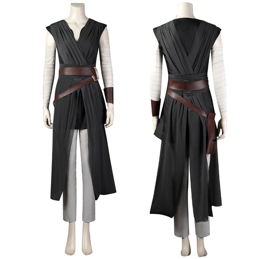 Star Wars 8 The Last Jedi Rey Dress Full Set Cosplay Costumes