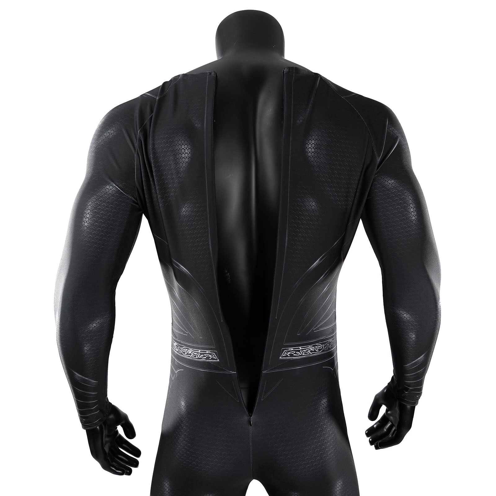 Justice League Superman Black Suit Jumpsuit with Cloak Cosplay Costumes
