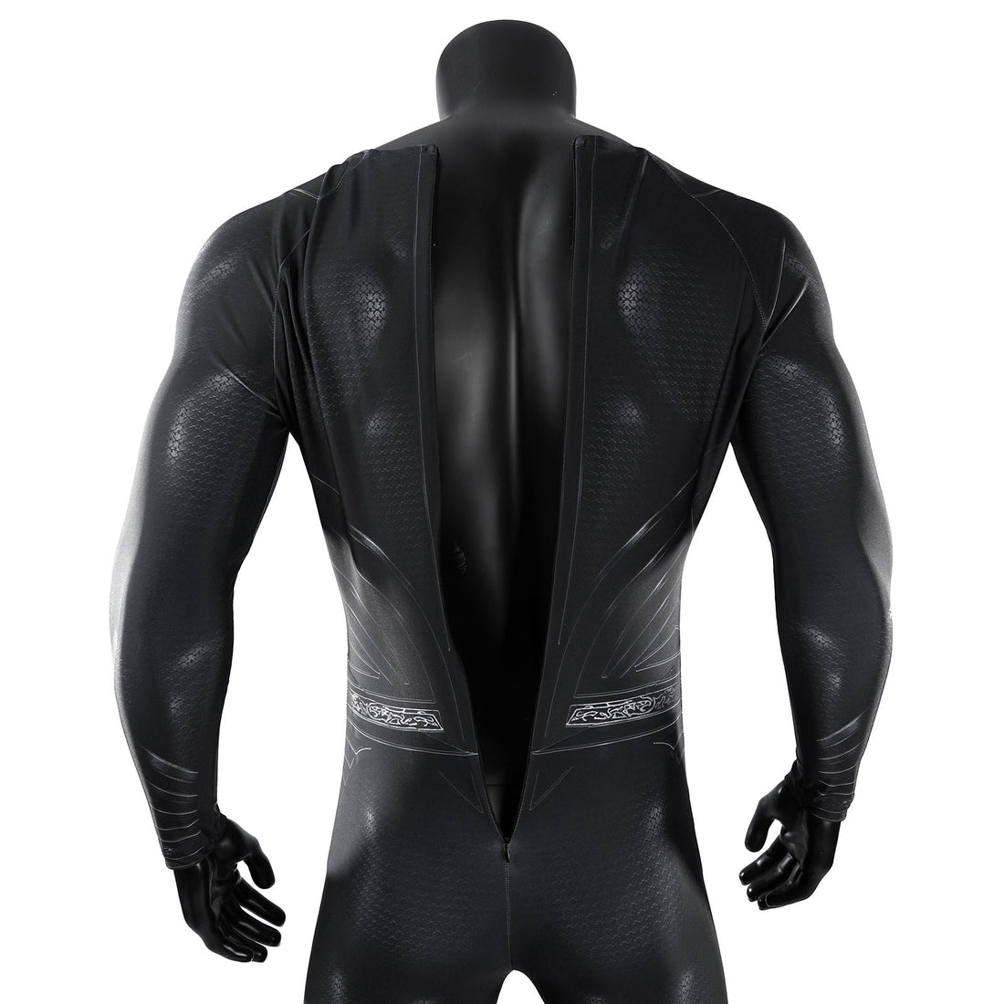 Justice League Superman Black Suit Jumpsuit with Cloak Cosplay Costumes