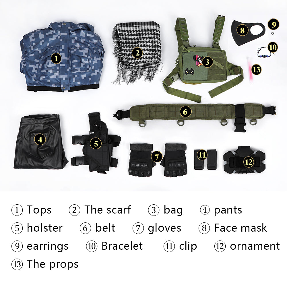 Pre-order Delta Force Claw Hacker Mai Xiaowen Top Cosplay Costumes