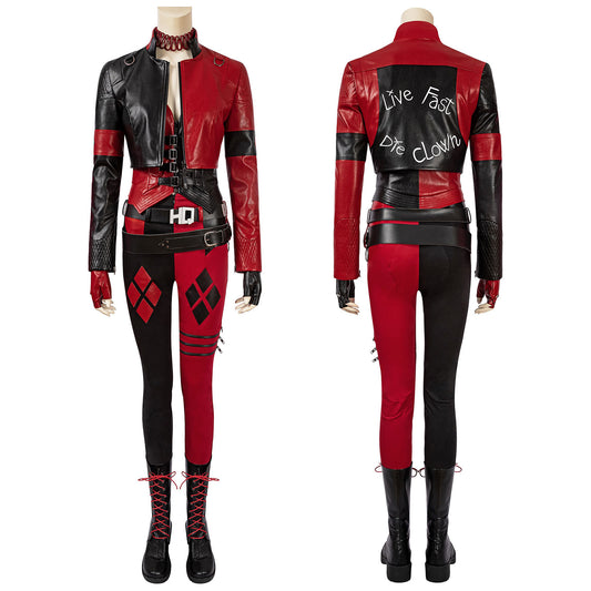 The Suicide Squad 2 Harley Quinn Fight Suit Leather Cosplay Costumes