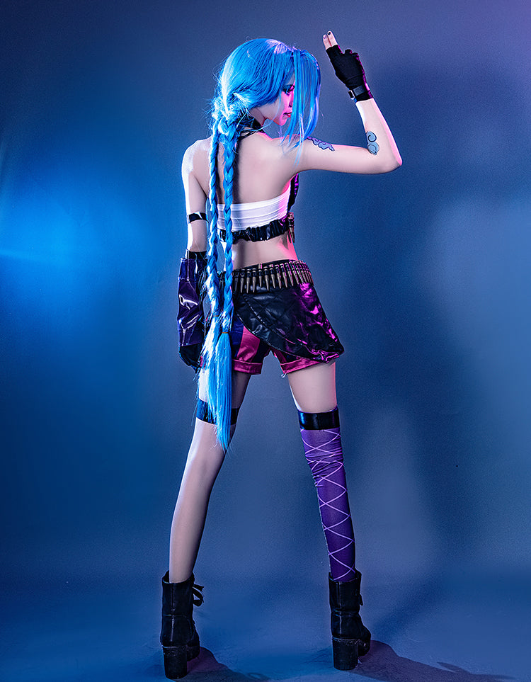 Game LOL Loose Cannon jinx Cosplay Costumes - coscrew