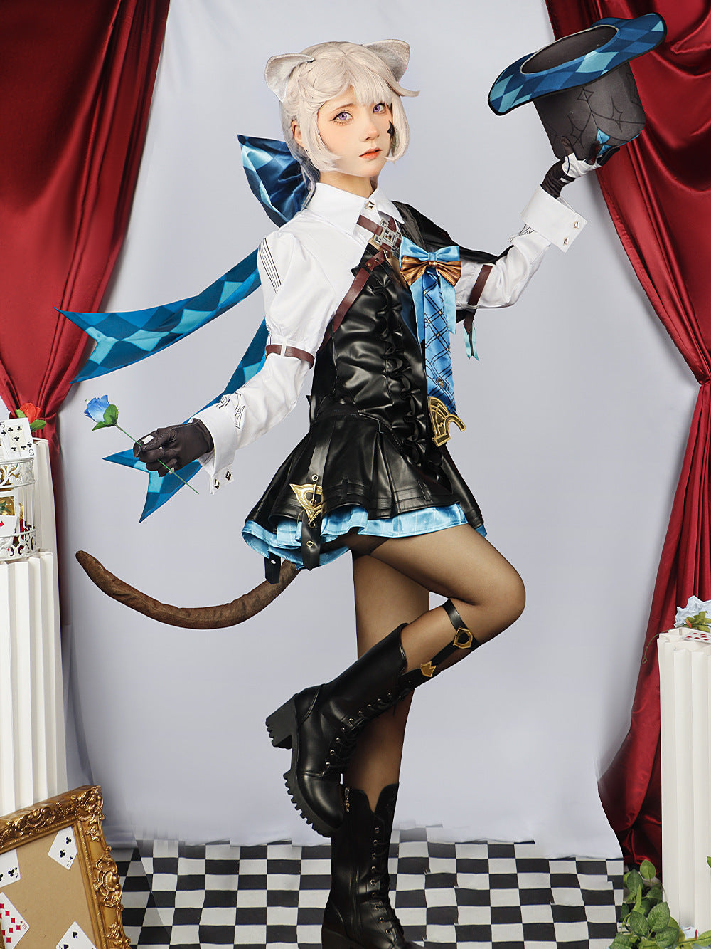 Genshin Impact Fontaine Lynette Lyney Full Set Cosplay Costume