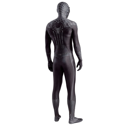 black amazing spider man jumpsuits cosplay costume kids adult halloween bodysuit