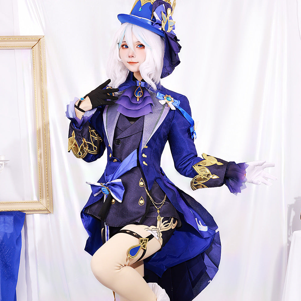 Genshin Impact Black Furina Focalors Full Set Cosplay Costume
