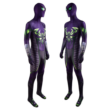 spider man miles morales purple reign jumpsuits costume kids adult bodysuit