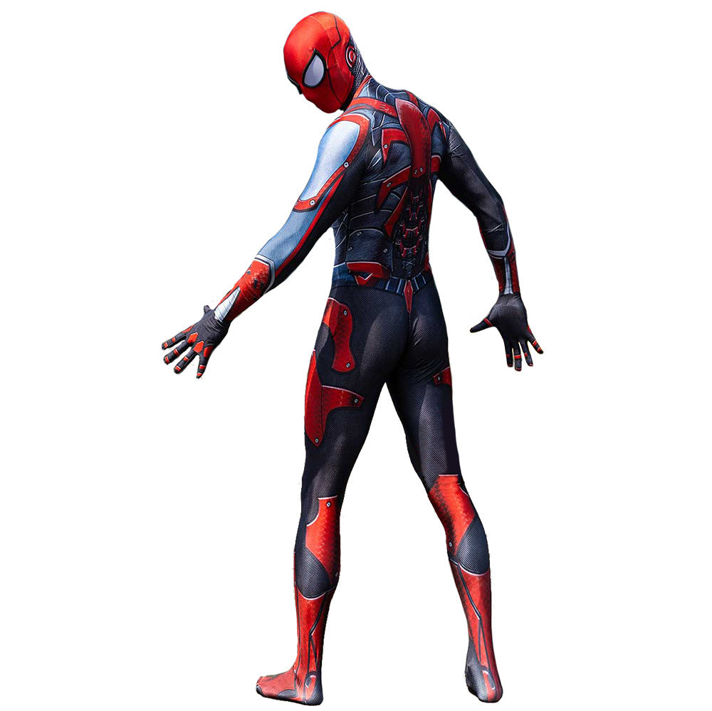 ps4 scarlet spider armor spider man jumpsuits costume kids adult halloween bodysuit