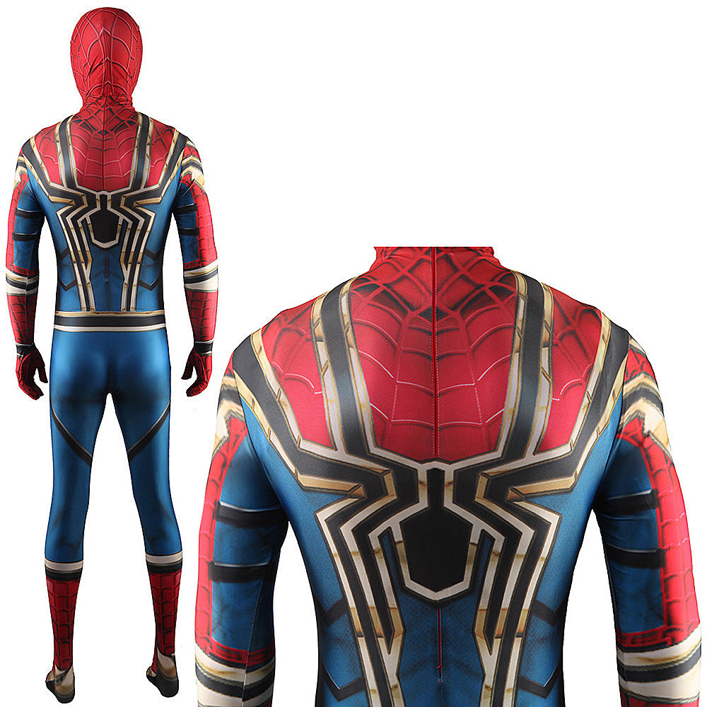 Iron Spider-Man Homecoming Jumpsuits Cosplay Costume Kids Adult Halloween Bodysuit - coscrew