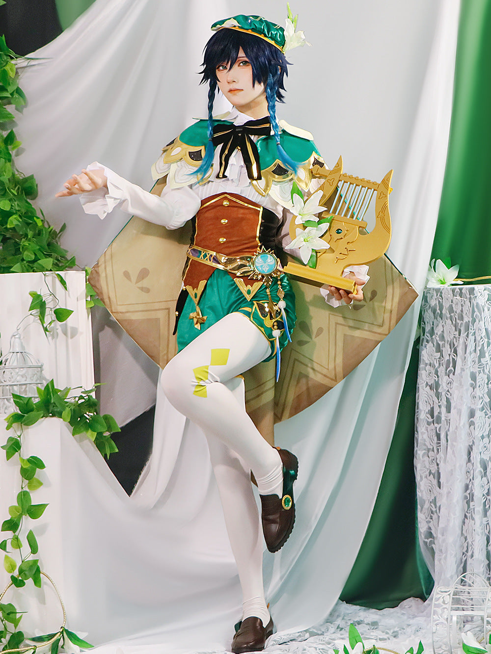 Genshin Impact Barbatos Venti High Level Full Set Cosplay Costumes