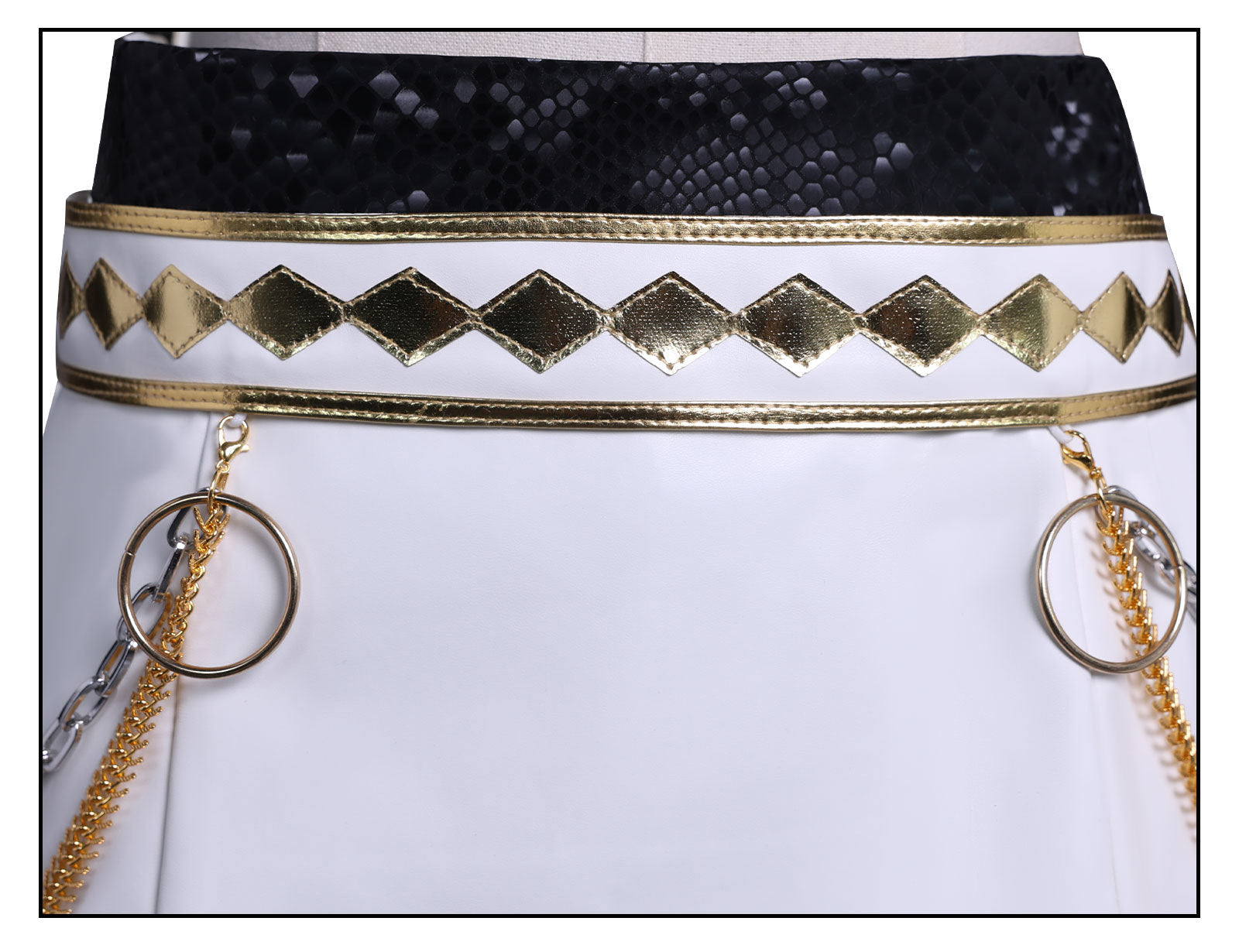 KPop Demon Hunters Zoey Black Gold Outfit Adult Kids Cosplay Costumes