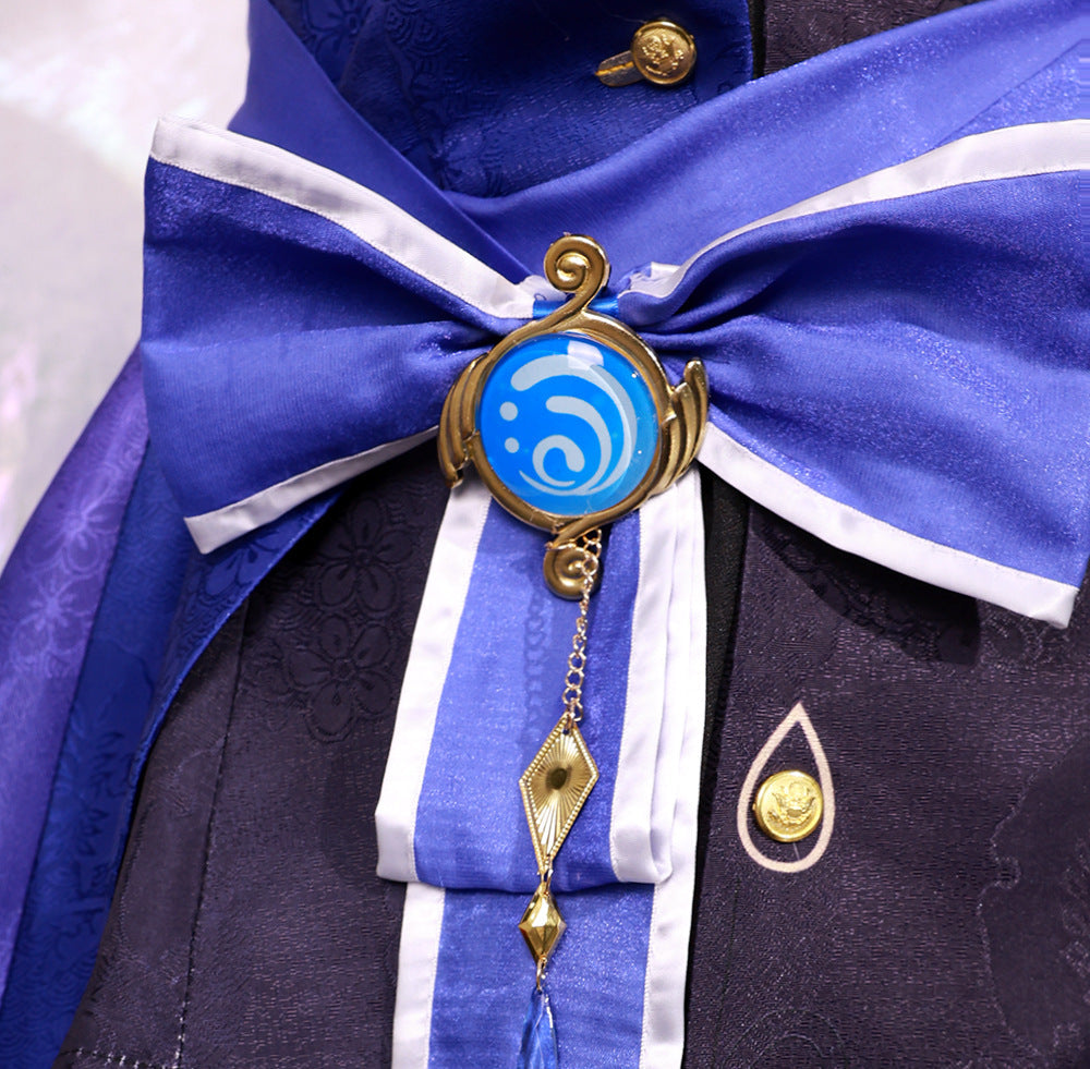 Genshin Impact Black Furina Focalors Full Set Cosplay Costume