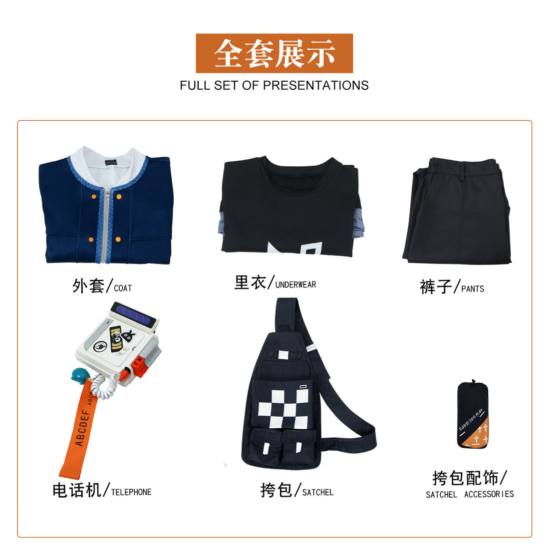 Game Zenless Zone Zero Proxy Wise Full Set with Bag Cosplay Costumes