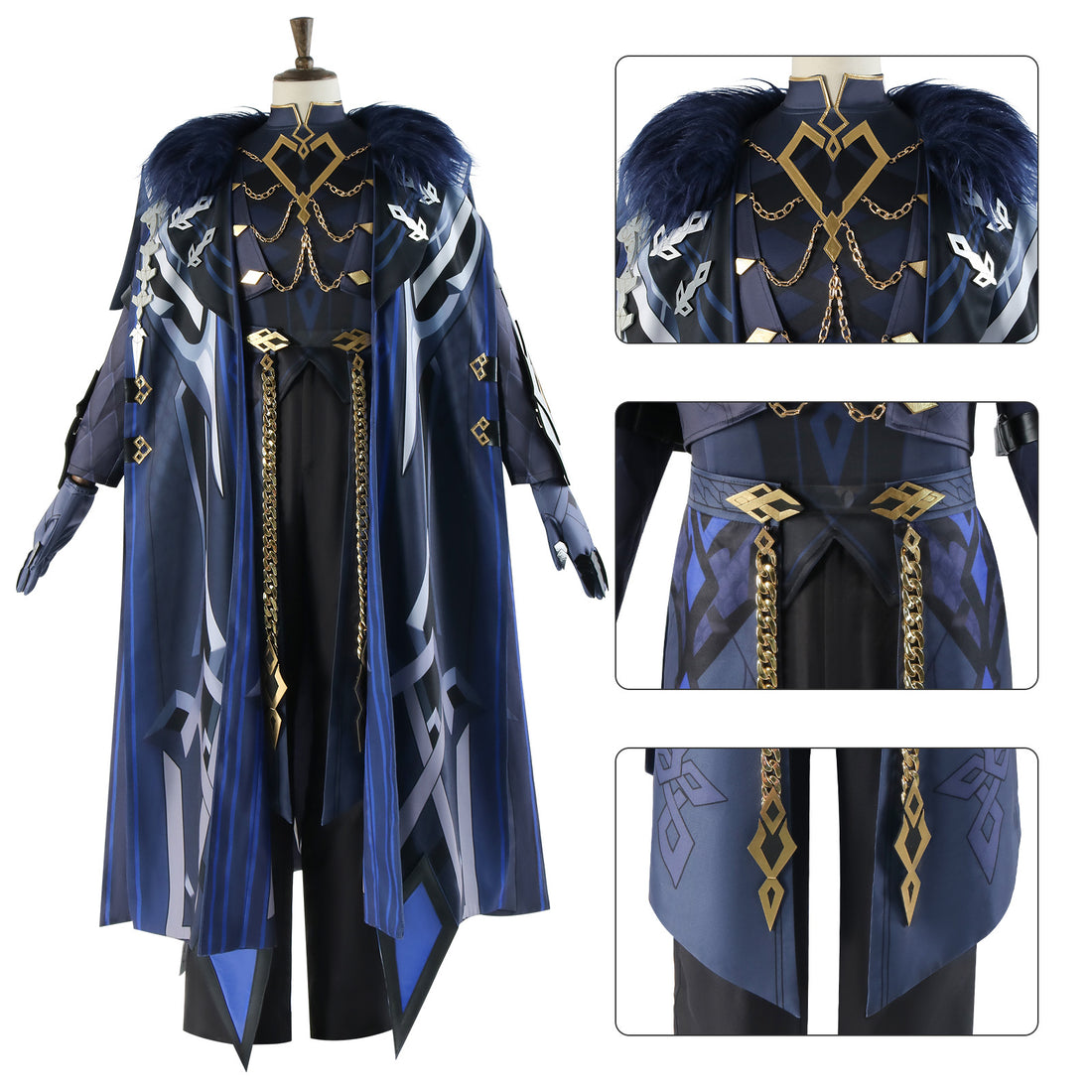 Game Genshin Impact Fatui The Captain Capitano Cosplay Costumes