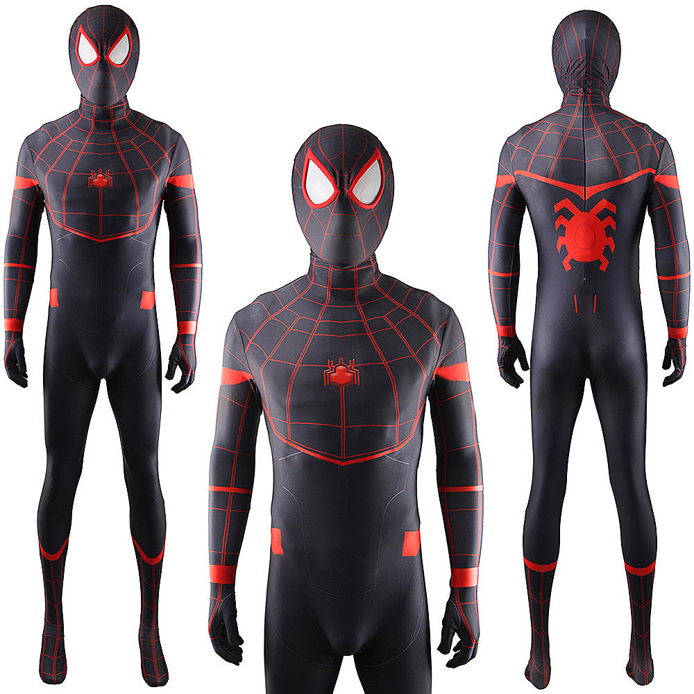 Miles Morales Homecoming Spider-man Jumpsuits Kids Adult Halloween Bodysuit - coscrew