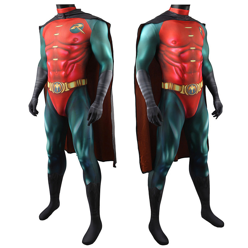 batman forever robin jumpsuits cosplay costume kids adult halloween bodysuit