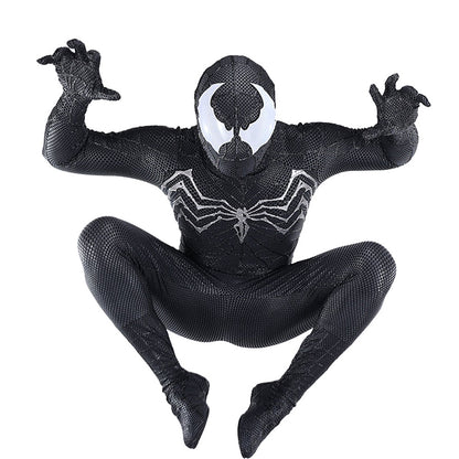 black venom spider man new jumpsuits cosplay costume kids adult halloween bodysuit