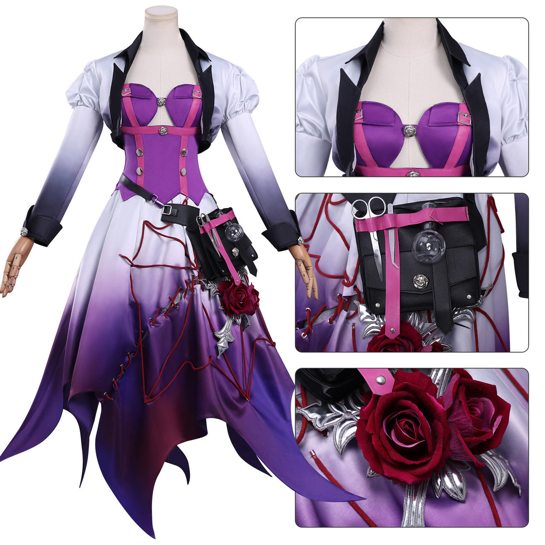Game Identity V Silver Antimony Doctor Emily Dyer Cosplay Costumes