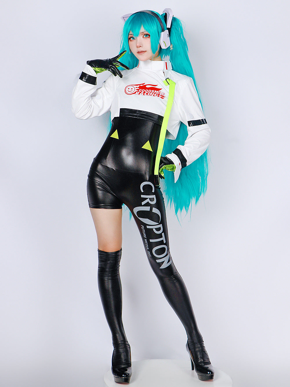 Hatsune Miku Racing Suits Bodysuit Full Set Cosplay Costume