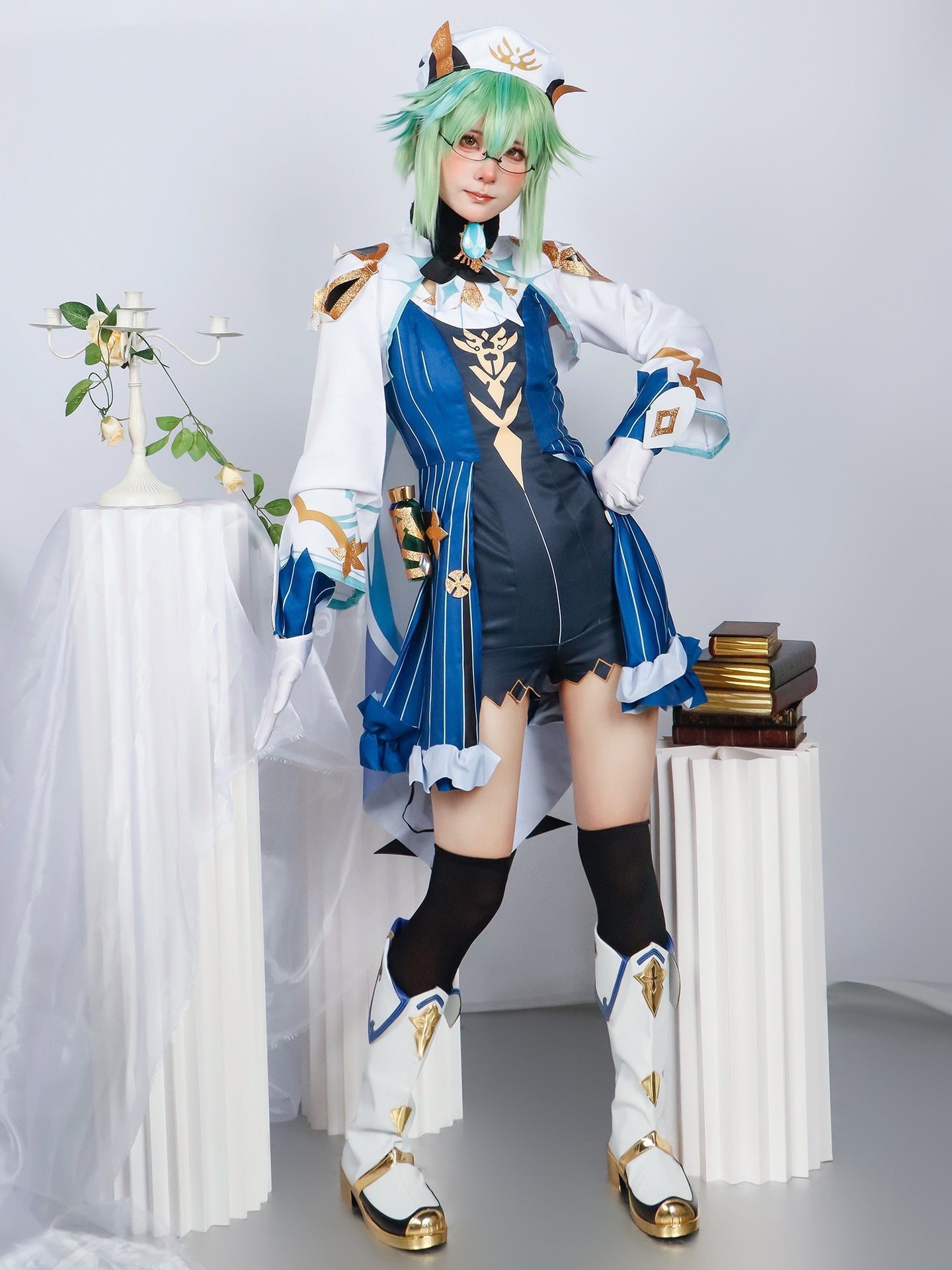 Genshin Impact Sucrose Knights of Favonius Full Set Cosplay Costume
