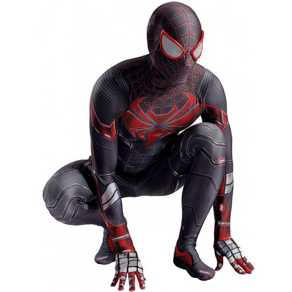 miles morales spider man advanced tech suit jumpsuits costume kids adult bodysuit
