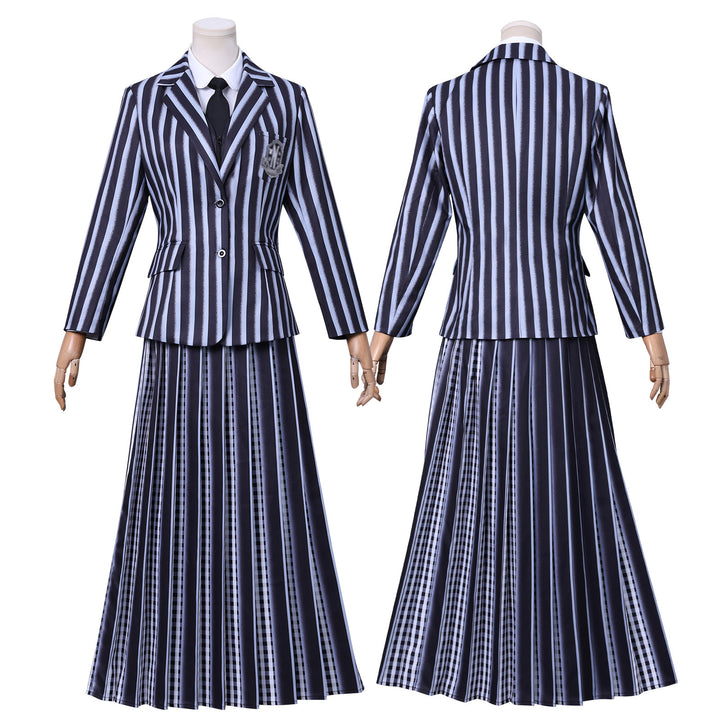 Wednesday 2 Addams Nevermore Academy Uniform Adult Kids Cosplay Costumes