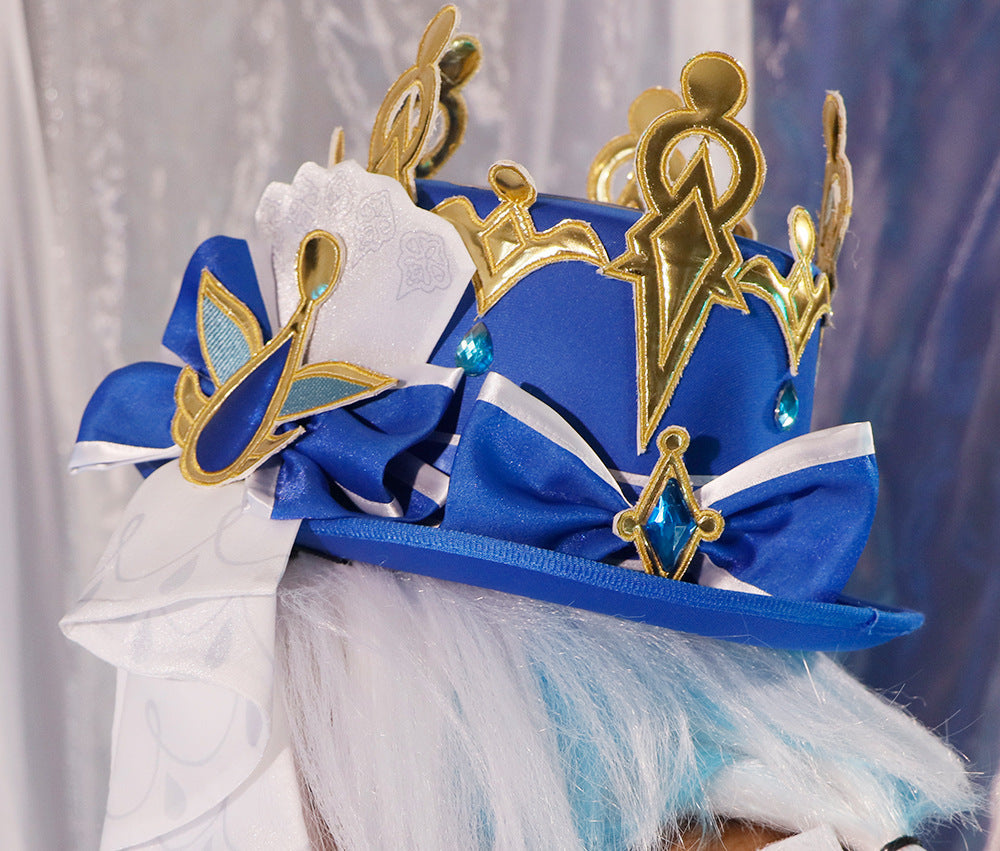 Genshin Impact White Furina Focalors Full Set Cosplay Costume