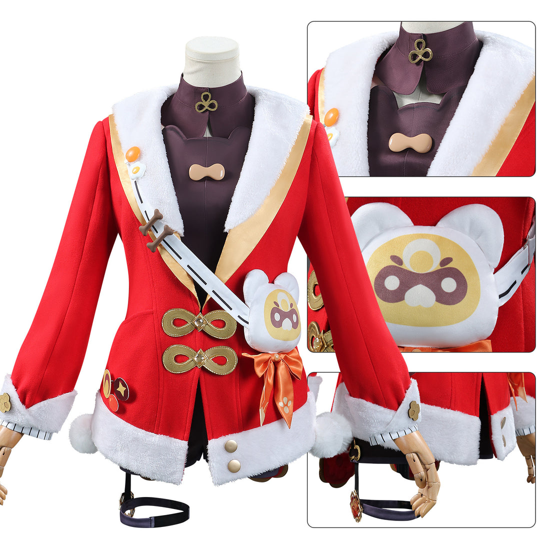 Genshin Impact Lantern Rite Xiangling Christmas Cosplay Costumes