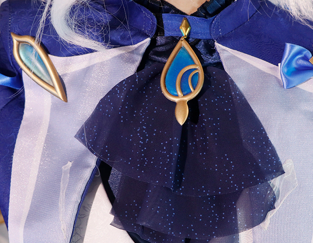 Genshin Impact White Furina Focalors Full Set Cosplay Costume