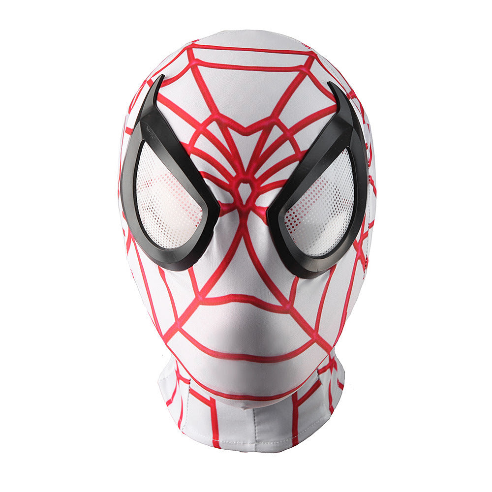 Comic White Spiderman Jumpsuits Cosplay Costume Kids Adult Halloween Bodysuit - coscrew