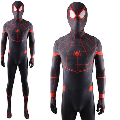 Miles Morales Homecoming Spider-man Jumpsuits Kids Adult Halloween Bodysuit - coscrew