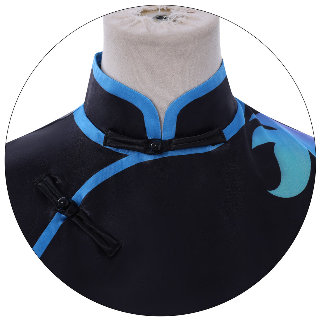 Identity V Antiquarian Qi Shiyi Blue Flame Cheongsam Cosplay Costumes