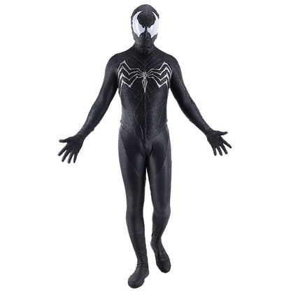 black venom spider man new jumpsuits cosplay costume kids adult halloween bodysuit