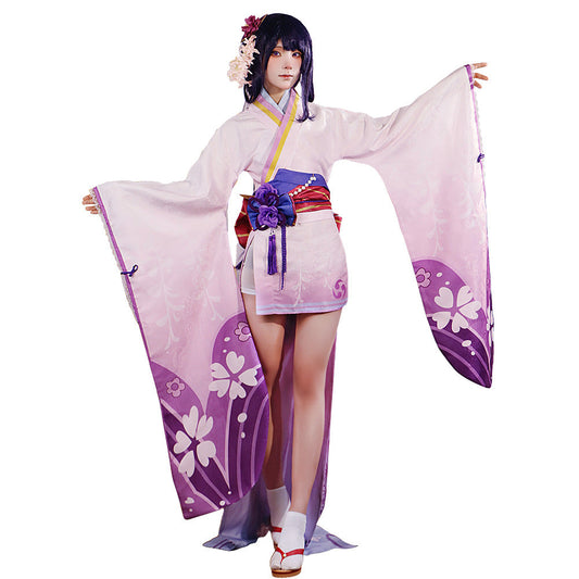Genshin Impact Baal Raiden Makoto Kimono Cosplay Costume